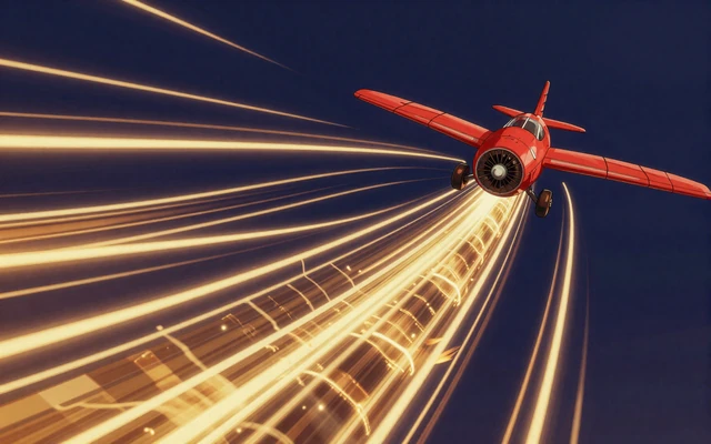 Aviator Crash Game Thumbnail mit rotem Flugzeug und Multiplikator-Kurve bei Realz